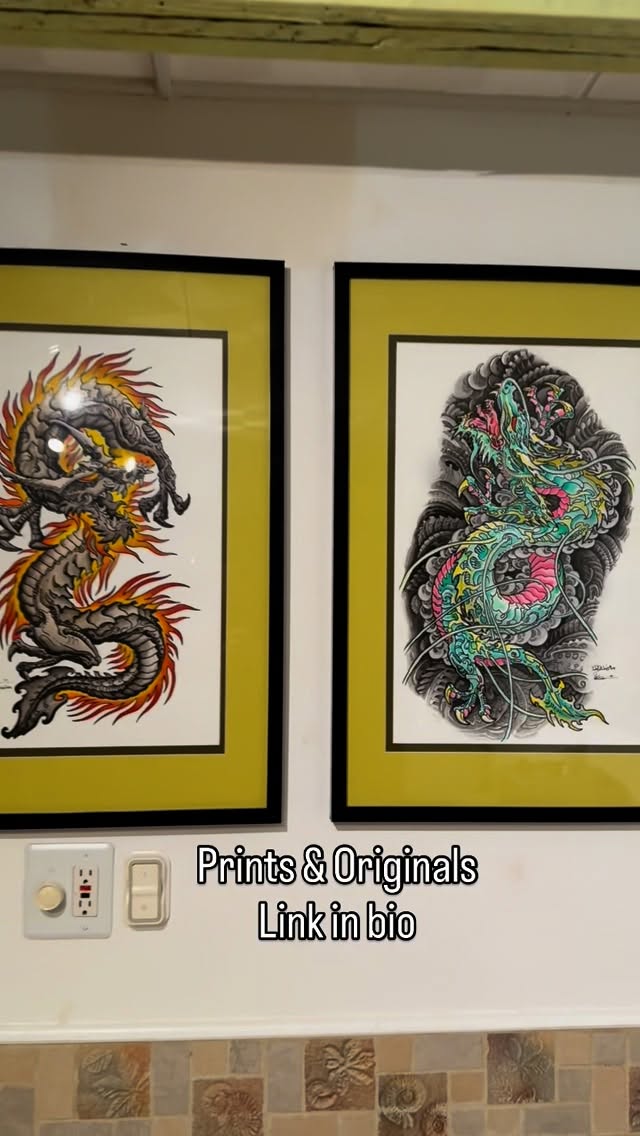 Japanese dragon prints, Aitchison & Deutsche collab