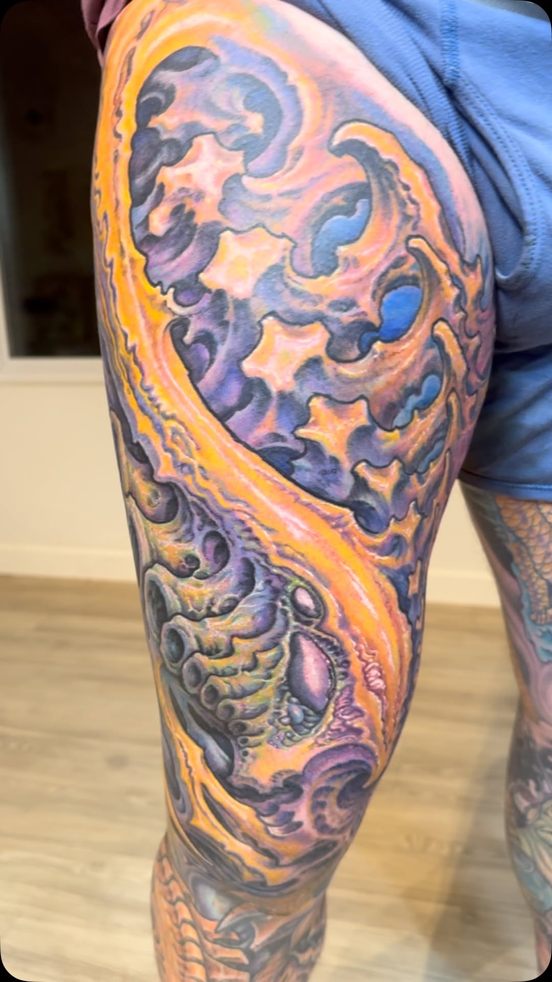 Biomechanical leg sleeve in color