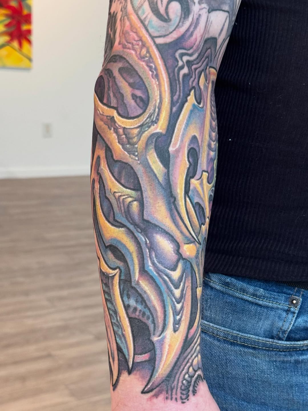 Biomechanical color forearm sleeve