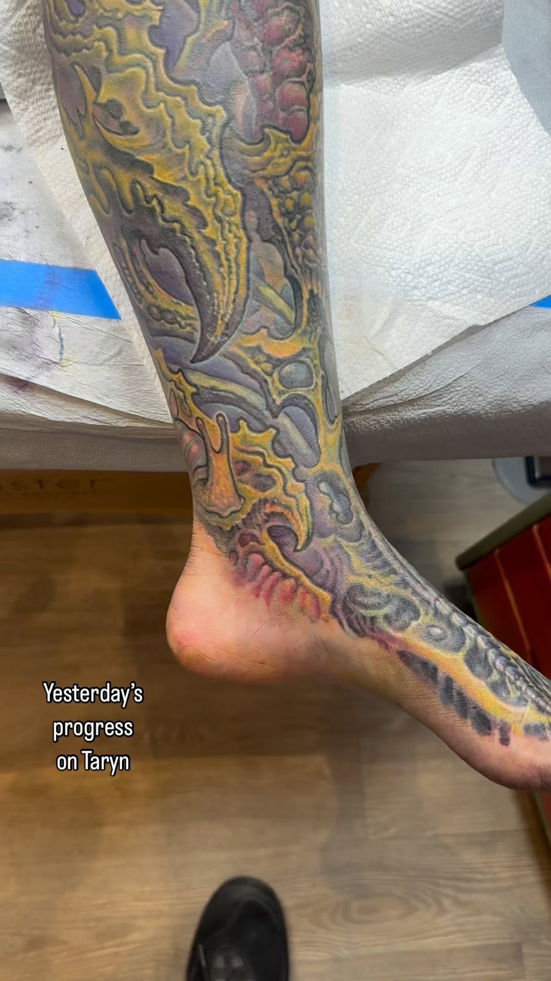 Biomechanical leg sleeve in color