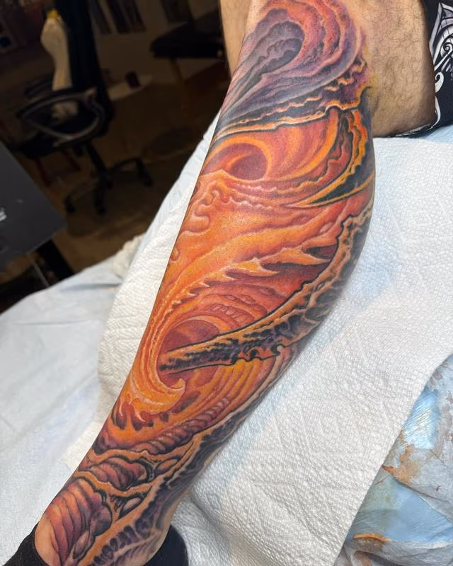 Glowing Biomech Swirl Leg