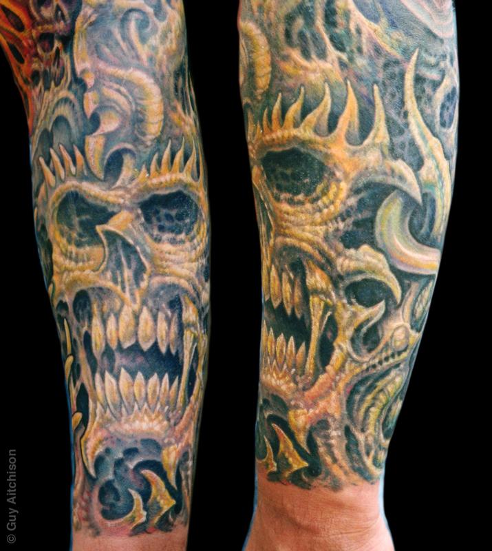 Robert, three passes of tattooing over old coverup