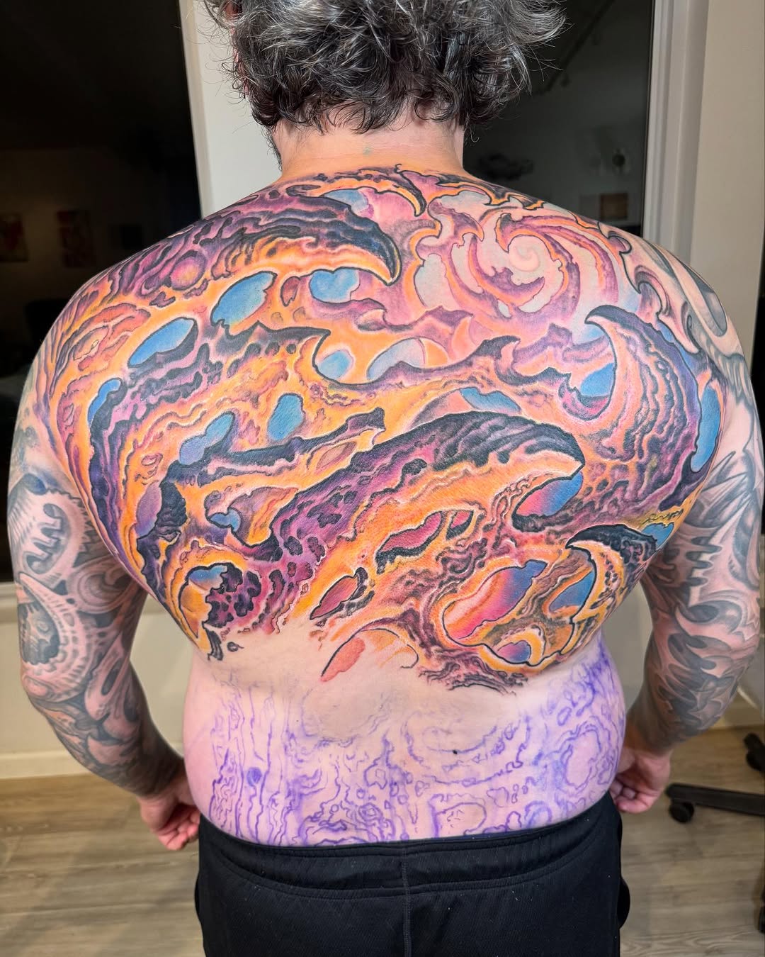 Biomechanical color back piece in progress