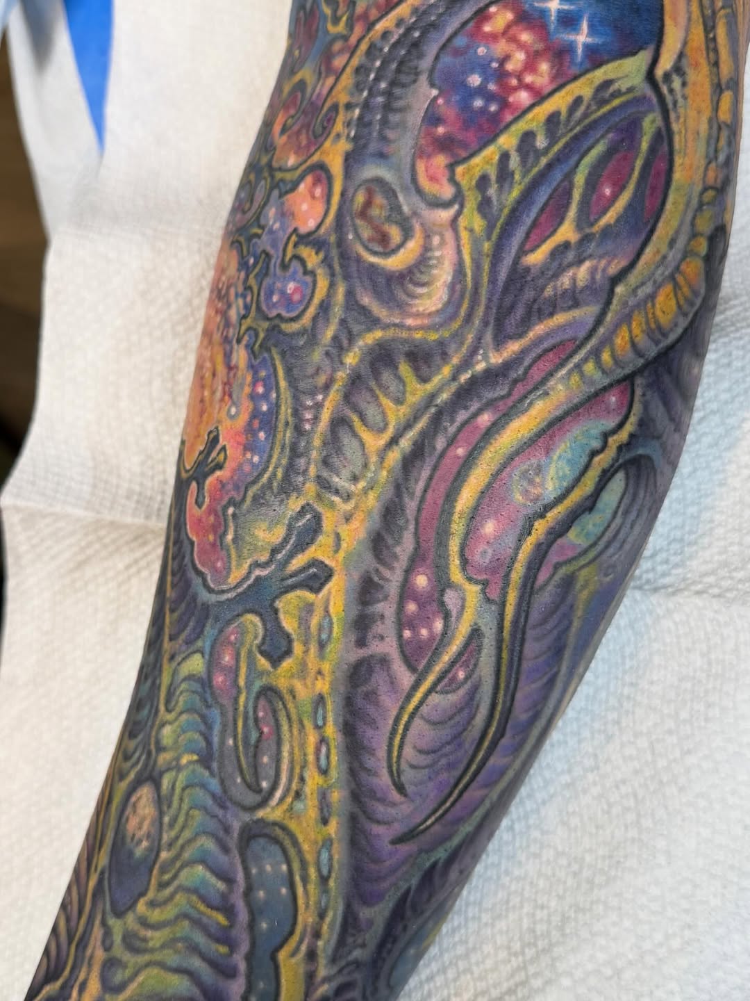 Biomechanical cosmic sleeve collab, color