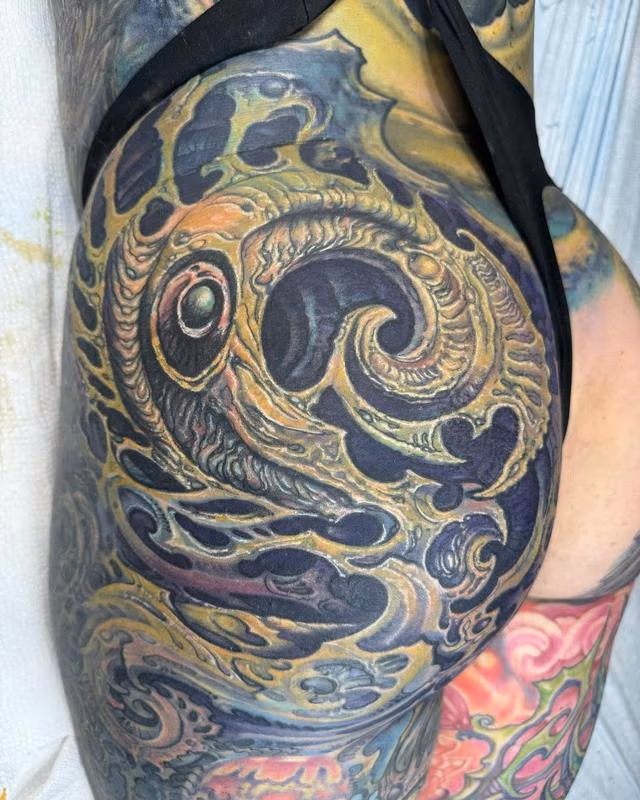 Swirling Hook Biomech Coverup