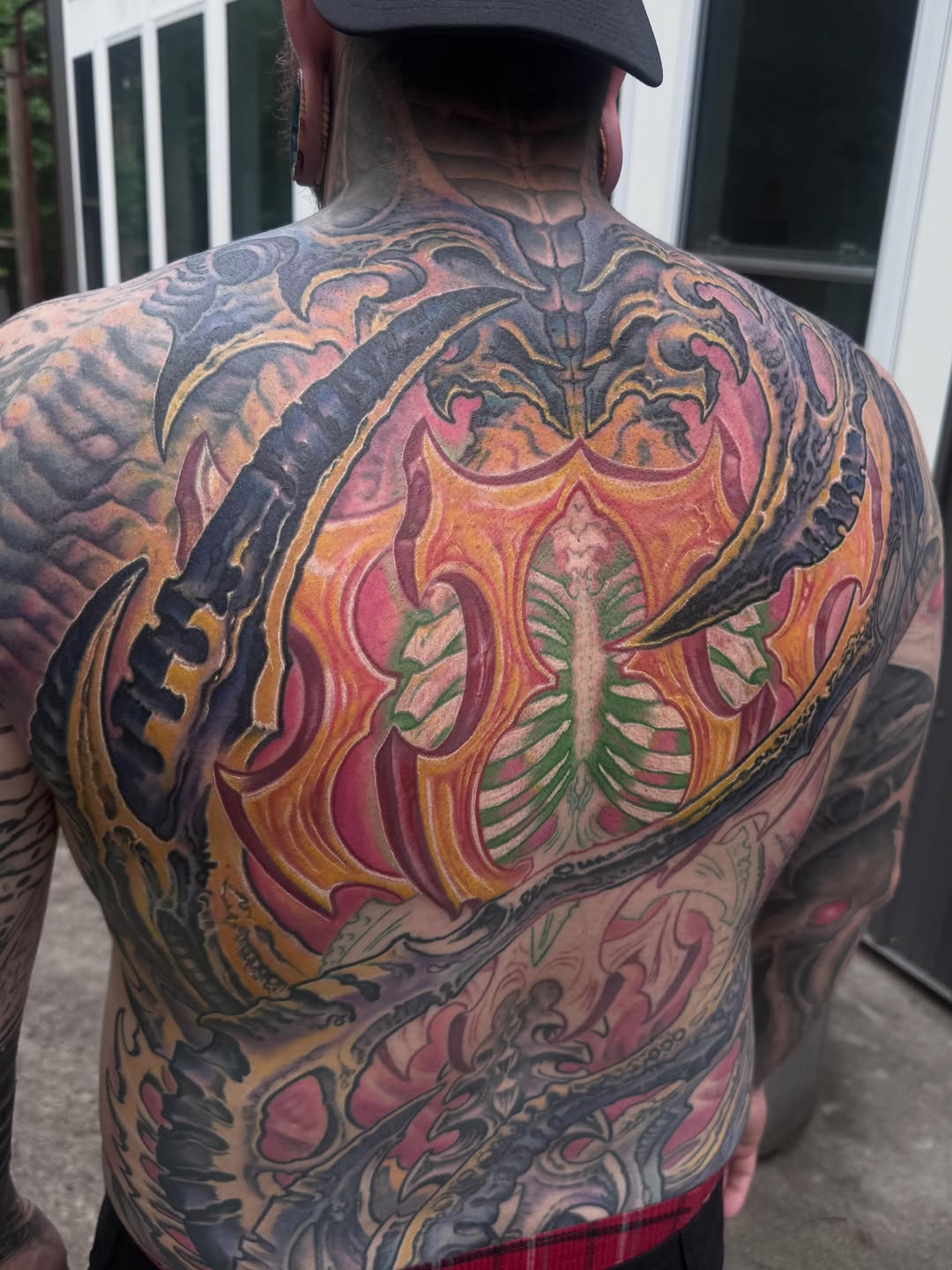 Biomechanical full back piece in color
