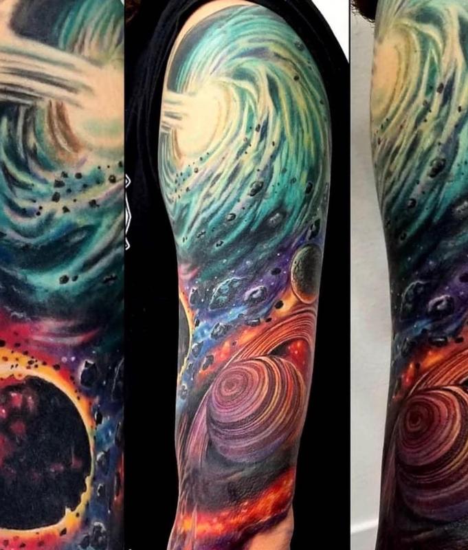 Outer space tattoo