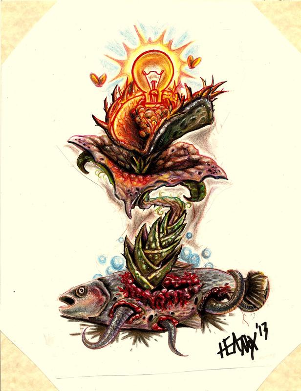color pencil of brain image lol