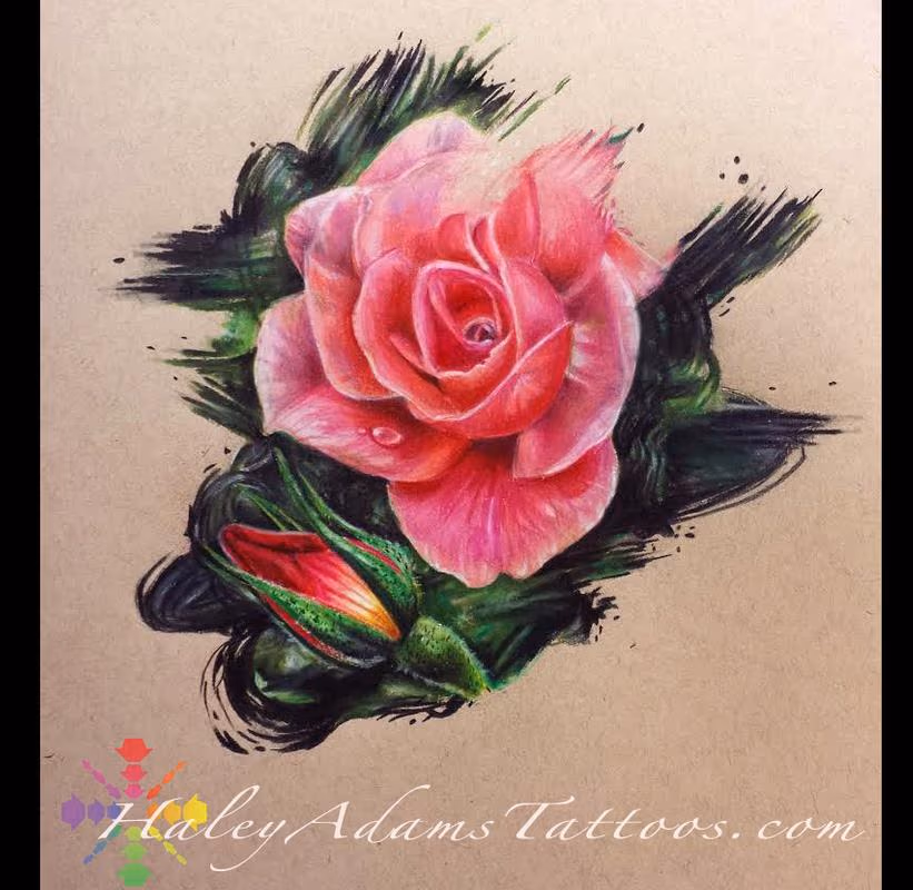 color pencil roses