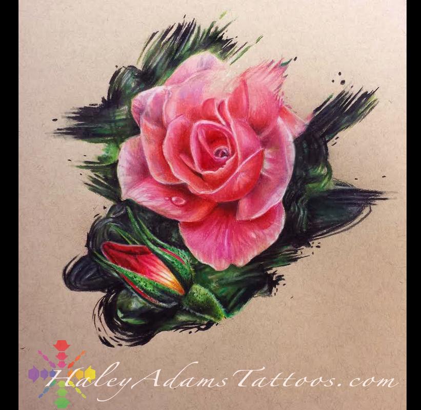 color pencil roses