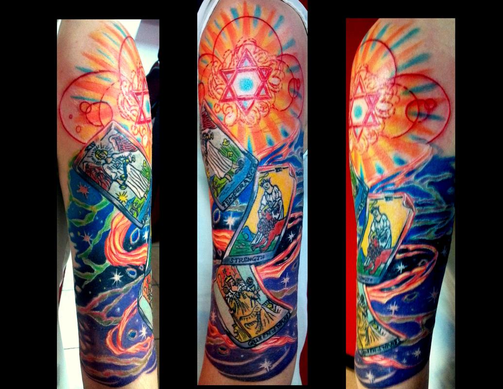space tarot cards tattoo