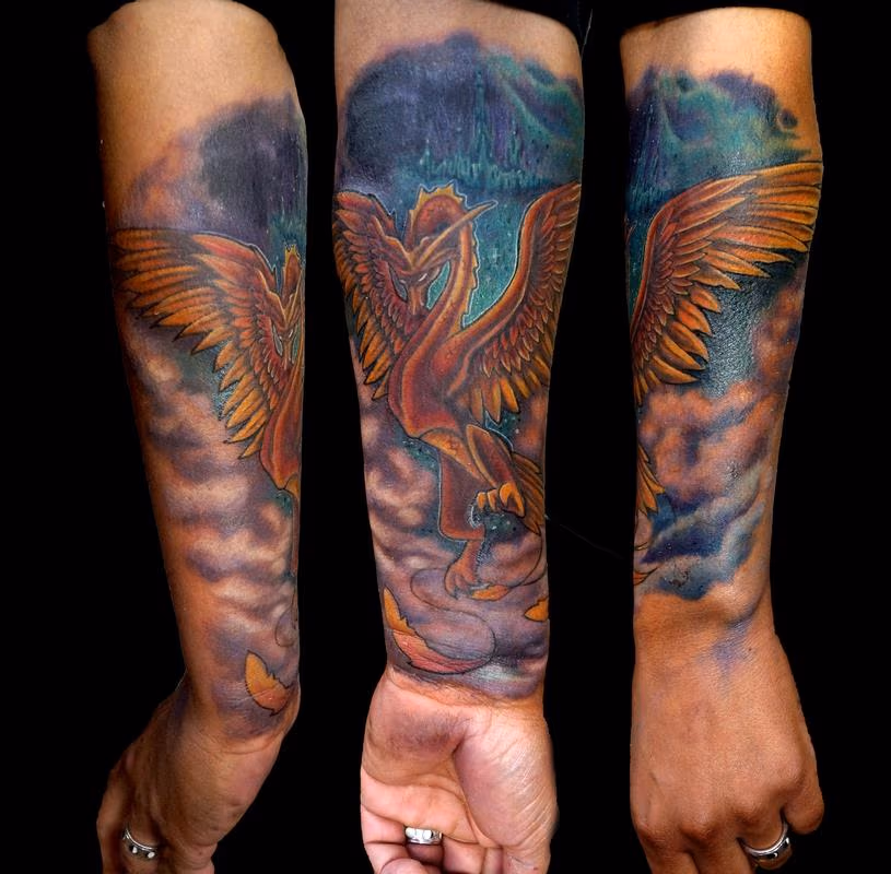 Fantasy cover- up tattoo