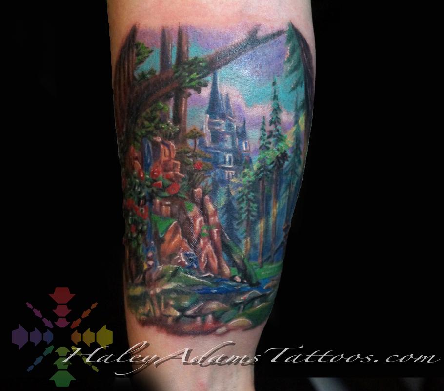 Beauty and the Beast Forest tattoo