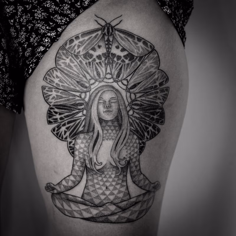 blackwork dotwork