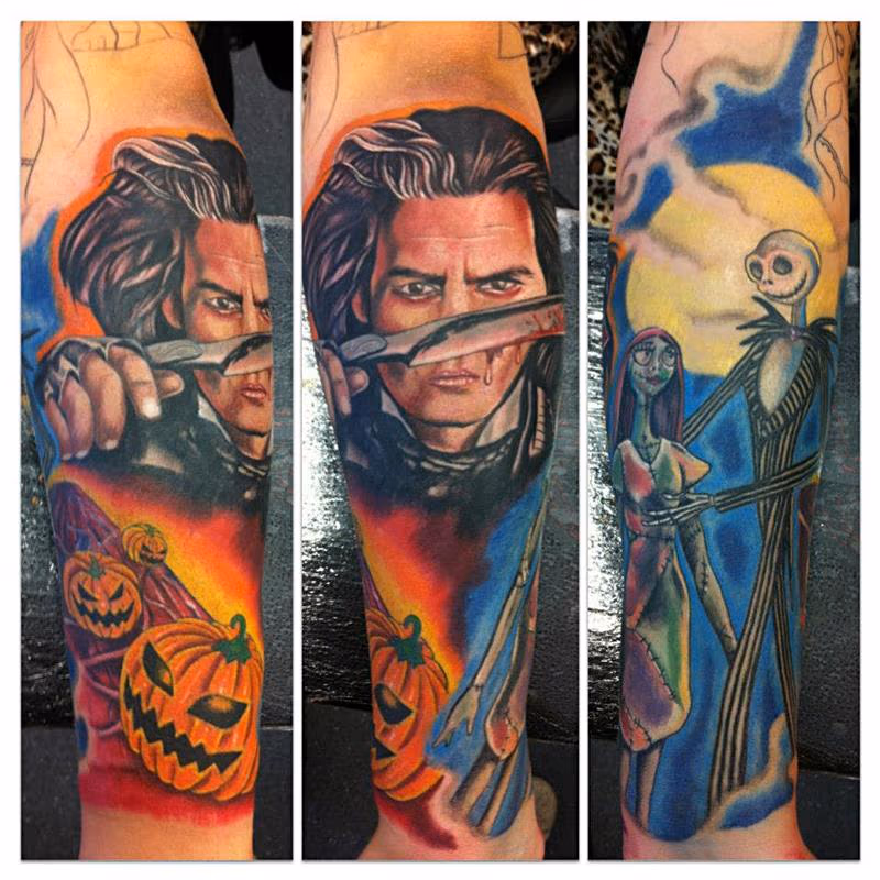 Tim Burton half sleeve
