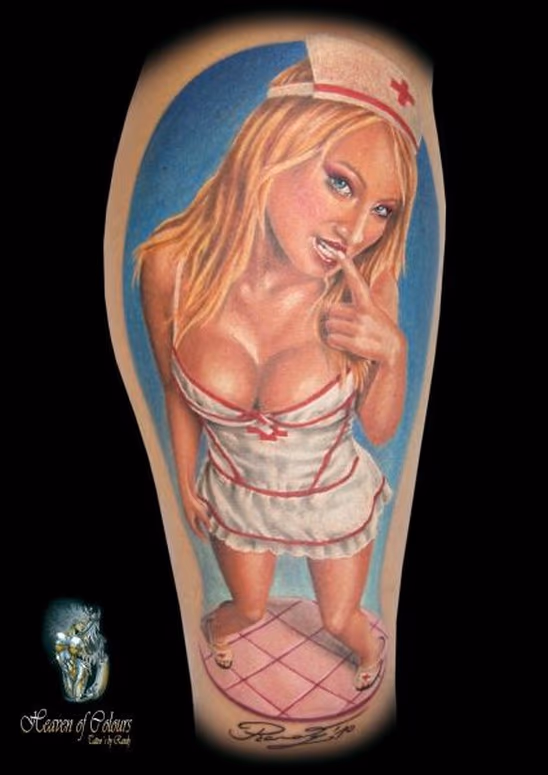 Nurse Pinup Tattoo