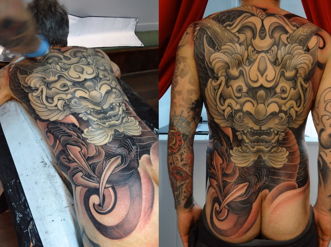 DRAGON FACE BACKPIECE