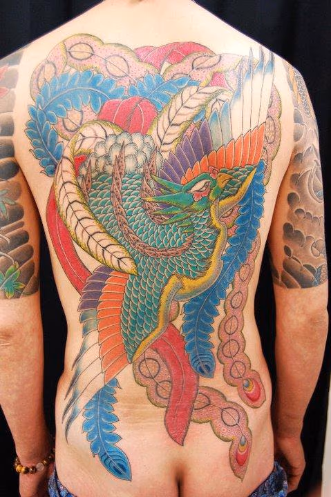 Japanese Tebori Tattoo Backpiece