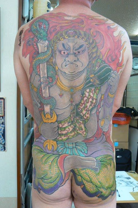Japanese Tebori Tattoo Backpiece