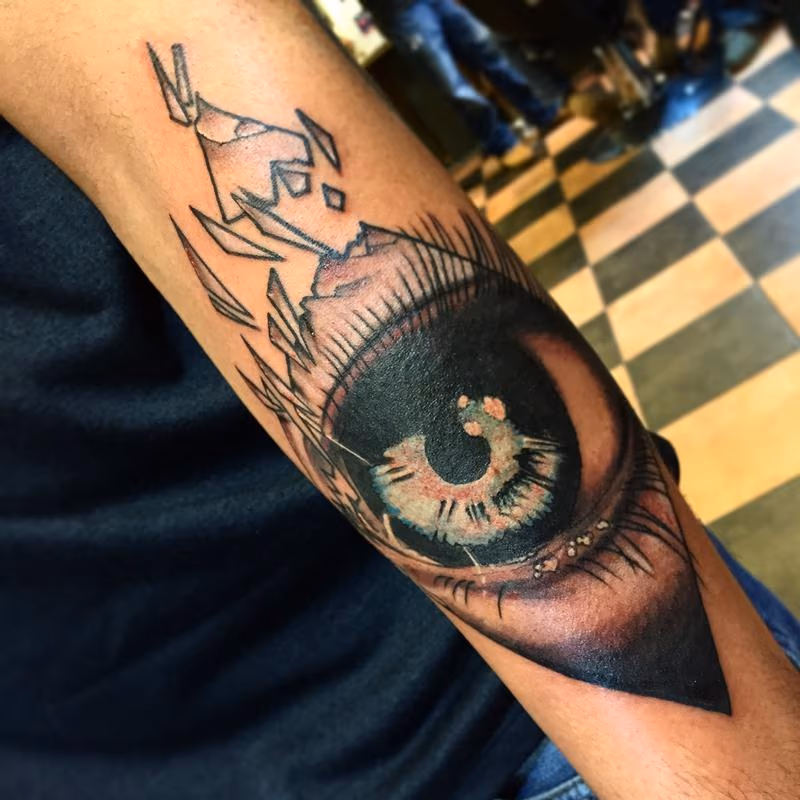 Shattered Eye Tattoo