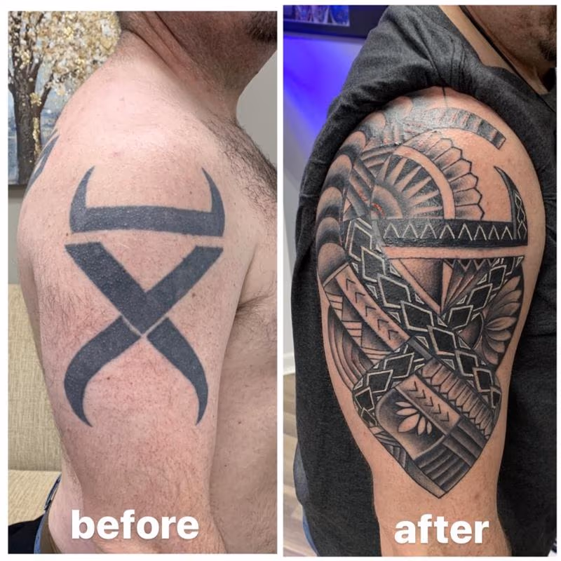 Black and Grey Cover-up