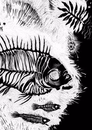 Theodore Naydan: Fossil Fish (detail)