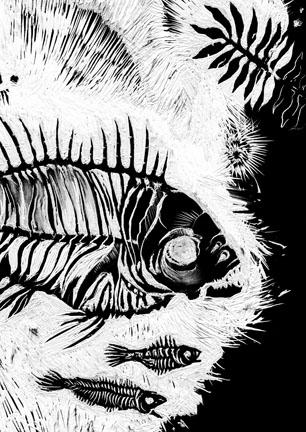 Theodore Naydan: Fossil Fish (detail)
