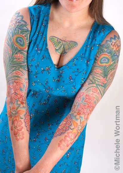 Shauna peacock and flower bodyset