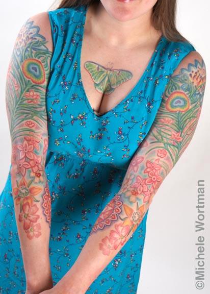 Shauna peacock and flower bodyset