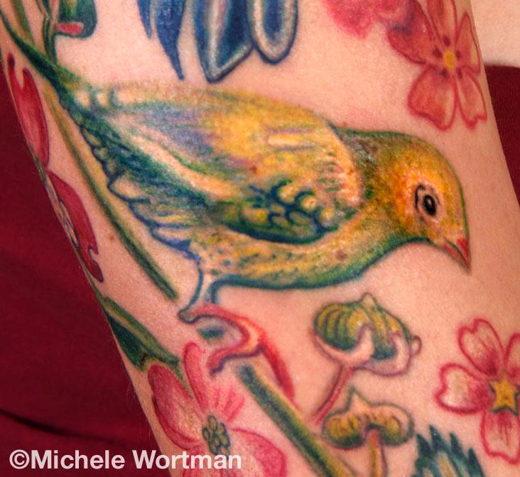 lily bird halfsleeve detail