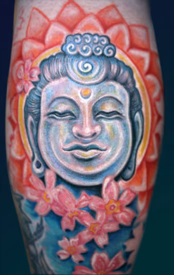 Budda with Cherry Blossoms