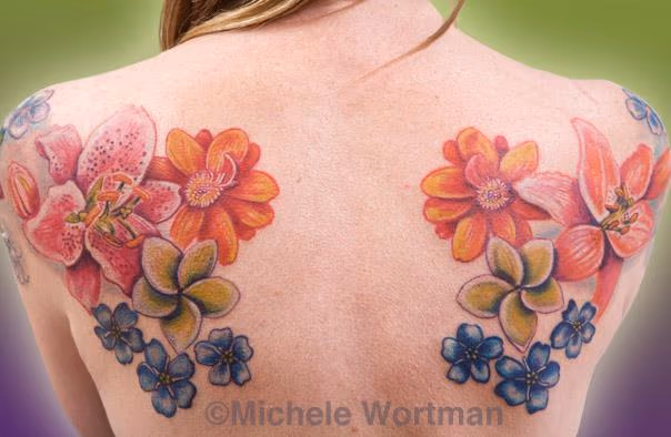 Pirkko flower backset