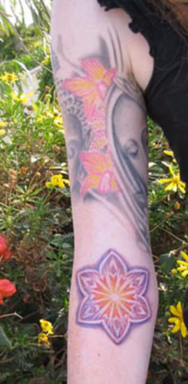 Budda, Virgin Mary and a Colorful Hexagon