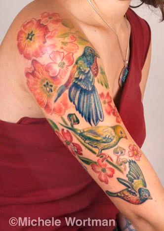 Lily bird halfsleeve