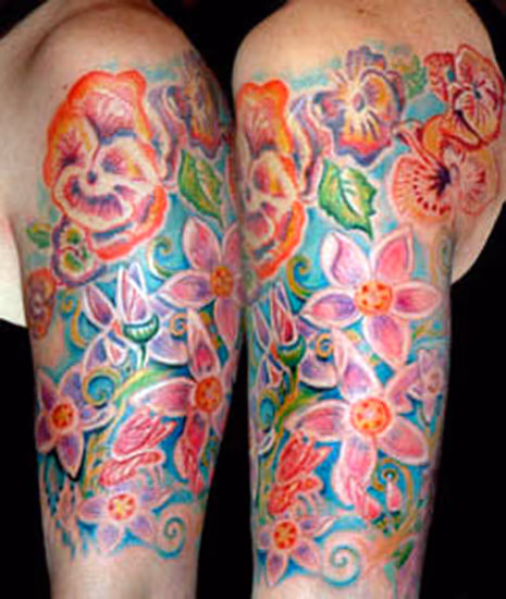 Flowers on Shoulder