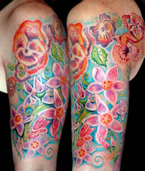 Flowers on Shoulder