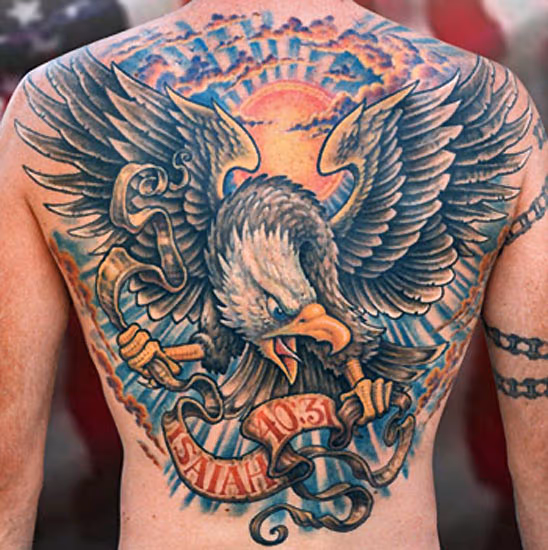Bald Eagle with Banner