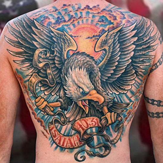 Bald Eagle with Banner