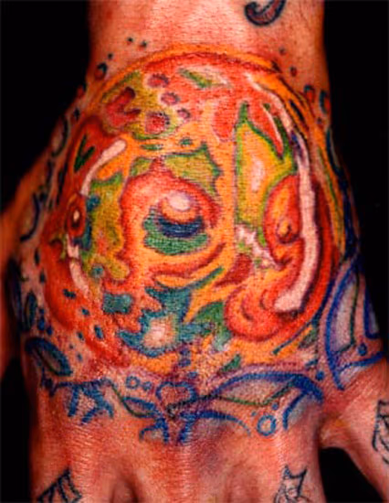 Color Swirl on Hand