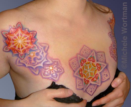 Sarah purple mandala chest piece