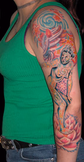 Figure on Lotus Sleeve