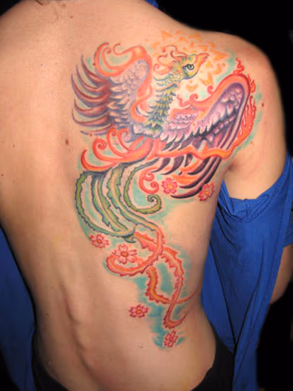 Pheonix with Blossoms