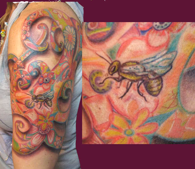 Flowers and Bee