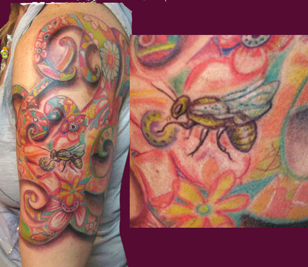 Flowers and Bee
