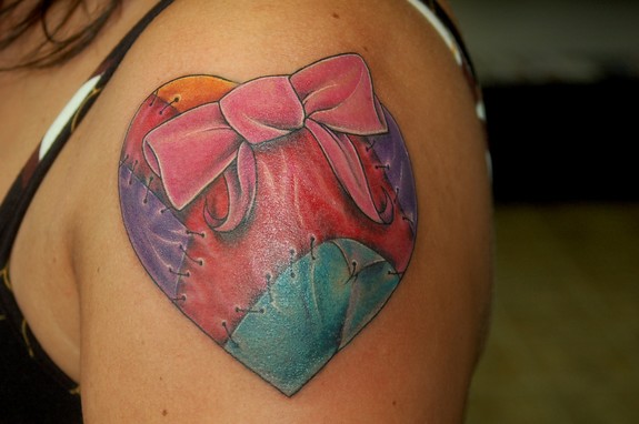 Stitched up Heart Tattoo