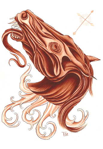Apocalyptic horse painting