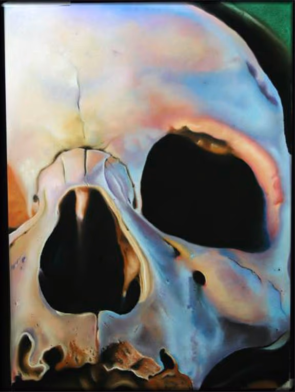 Pastels Skull Art