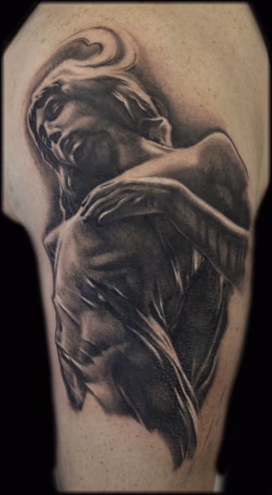 Angel Statue Tattoo