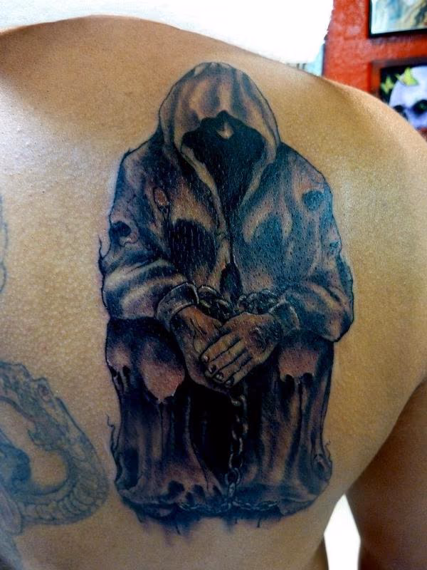 hooded figure