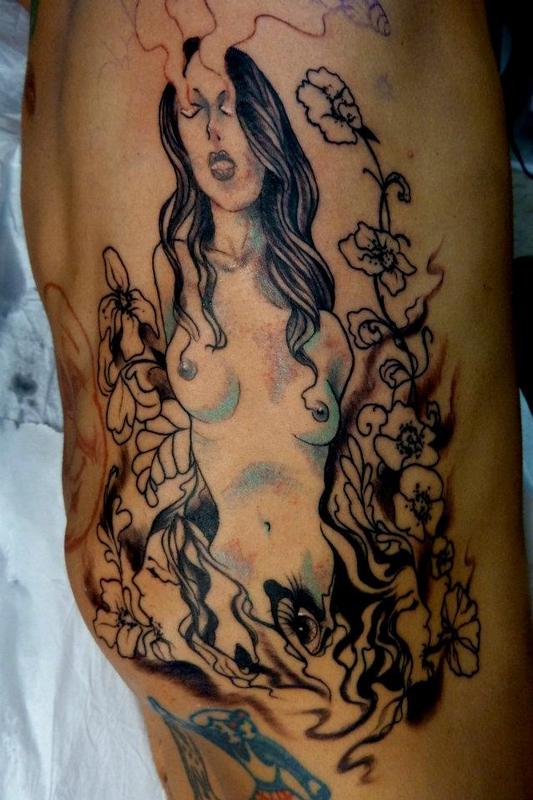 In progress illustrative girl